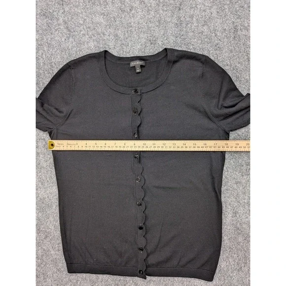 Talbots Womens Cardigan Small Scalloped Trim Old Money Capsule Career Layering - Picture 4 of 8